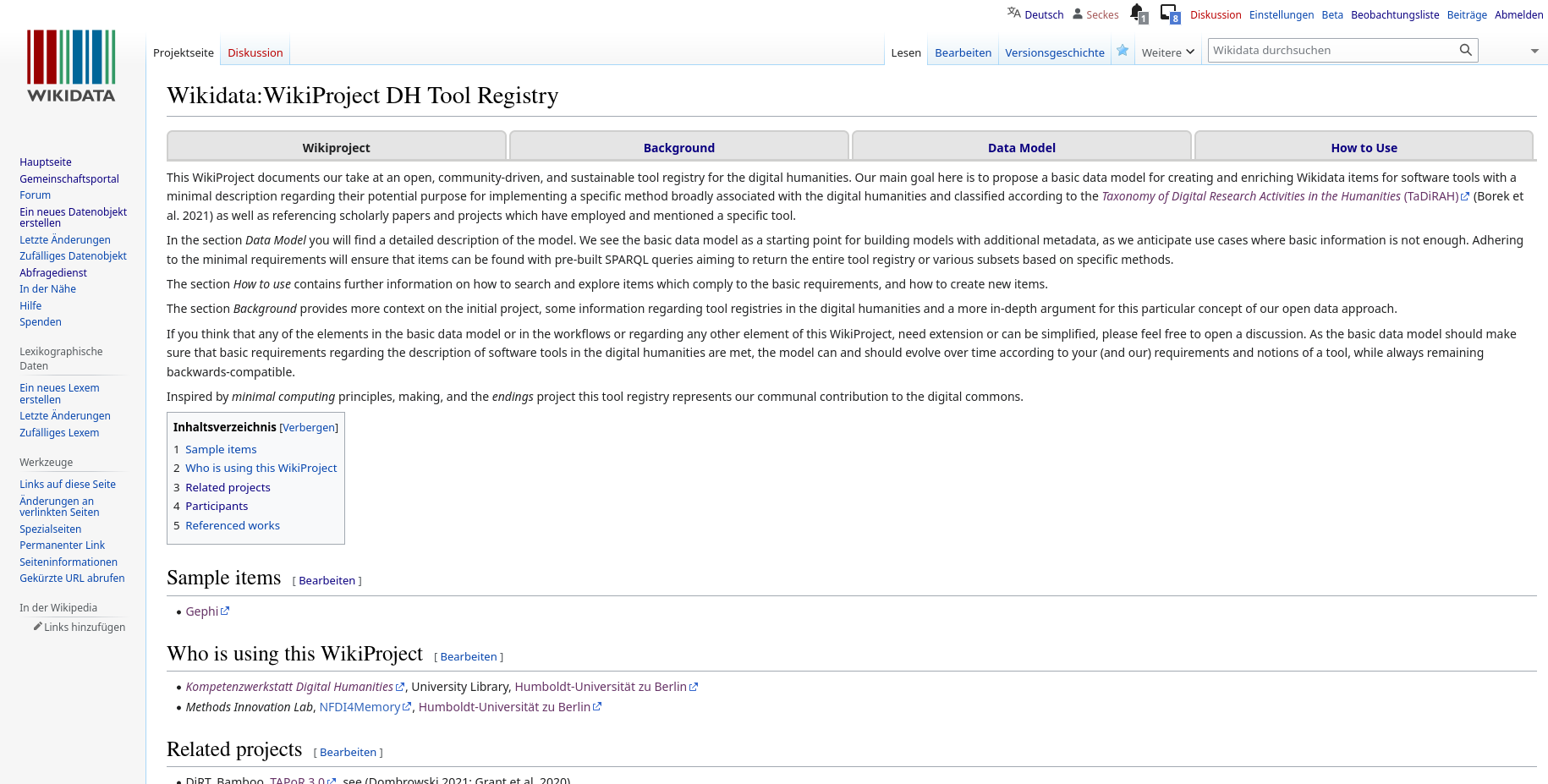 Wikidata:WikiProjekt DH Tool Registry